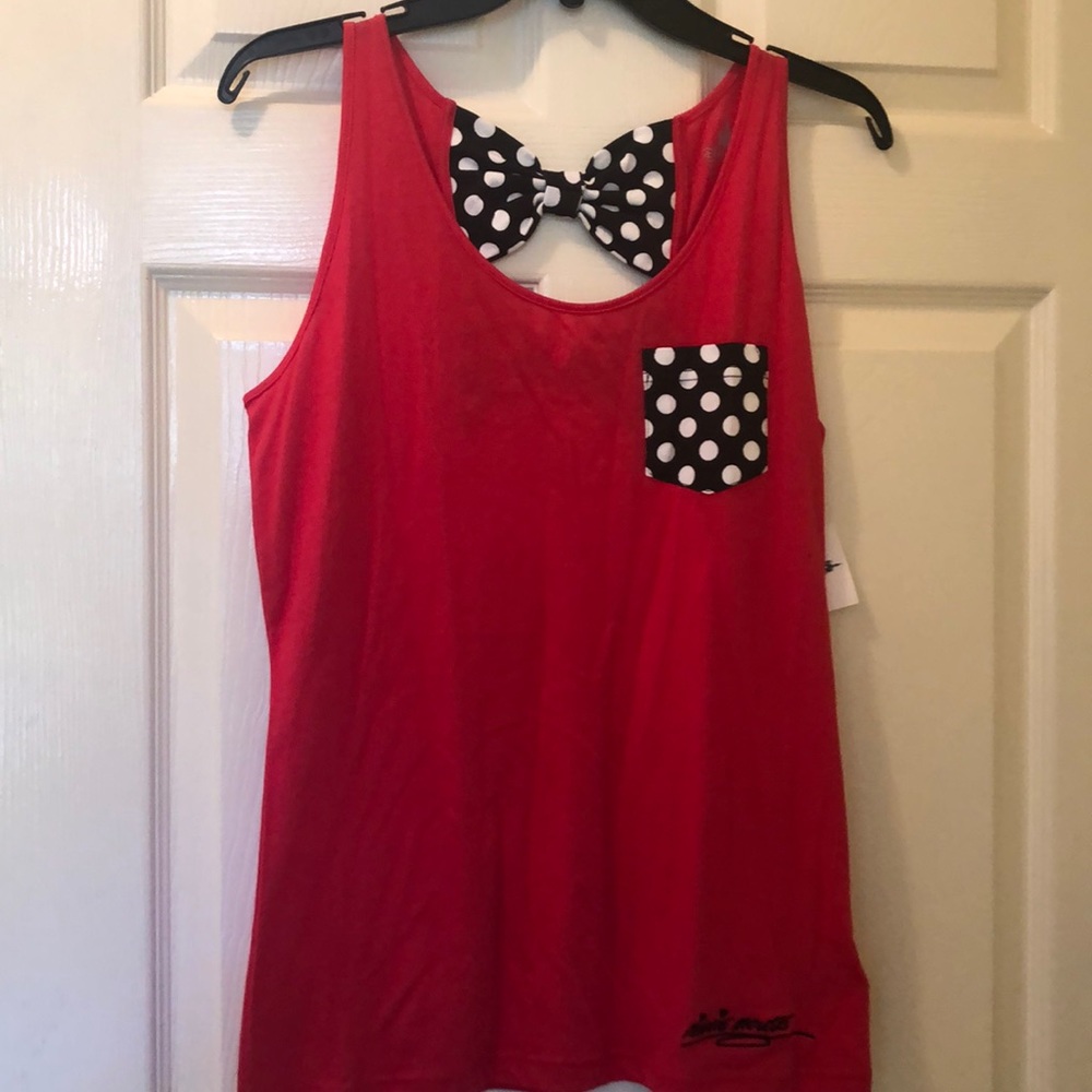 Disney parks Minnie Mouse red and black tank